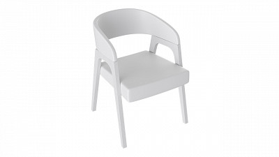 Кресло "Solar" (Белый матовый/Экокожа №66) -Tr-Тх - 1