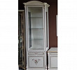 Витрина 0,78 лев. "Виктория" (МДФ) (Бежевый глянец/Шелкография/Стекло) Dm/Rz