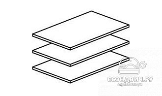 Полки для 2дв.шкафа (3шт.) "Клео" (ЛДСП) (Караваджо) UgPt