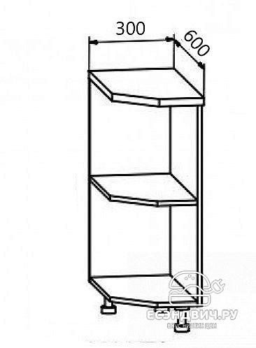 Столешница 300 торцевая левая "Йорк" (Антарес) /DSV