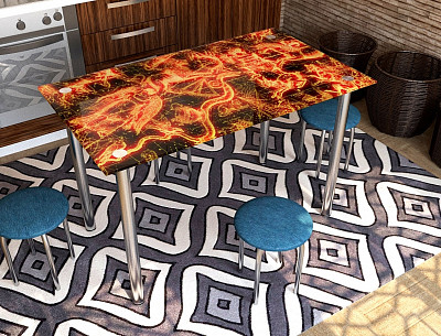 Стол с фотопечатью 1,2 (_abstraction 3) "Амели" - 1