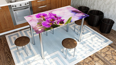 Стол с фотопечатью 1,2 (flowers 7) "Амели" - 1
