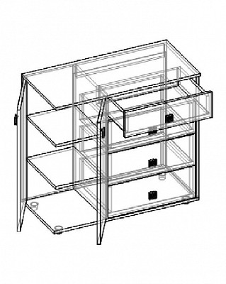 Детская 8 предм. "Дженни" (Ясень Шимо светлый/Дуб французский) D/J - 2