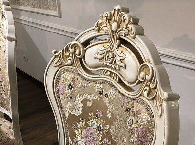 Набор мебели для столовой "Франческо" (МДФ) (Белый Глянец/Шелкография/Патина/Лак) UgAl - 2