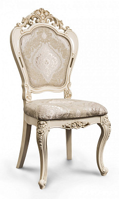 Стул "Себастьяно" (Дерево/ПУ/ППУ) (Крем глянец/Жаккард/Патина/Лак) UgJk - 2