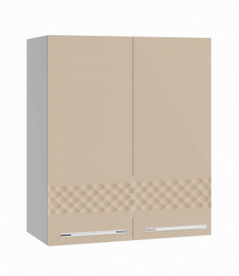 Шкаф 600 decorazione "Лакрима" (МДФ глянец) (Капучино) /DSV/Kpl/П600 - 1
