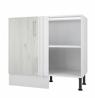 Тумба 100 угловая (универс.) со столеш."Герда" (Белый Крафт) /Gnt/Ep/М24ст - 1