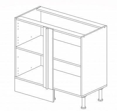 Тумба 100 угловая (универс.) без столеш."Герда" (Морское Дерево) /Gnt/Ep/М24 - 4