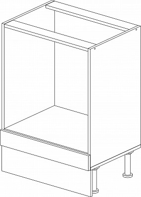 Тумба 60 для духовки без столеш."Герда" (Морское Дерево) /Gnt/Ep/М25 - 2