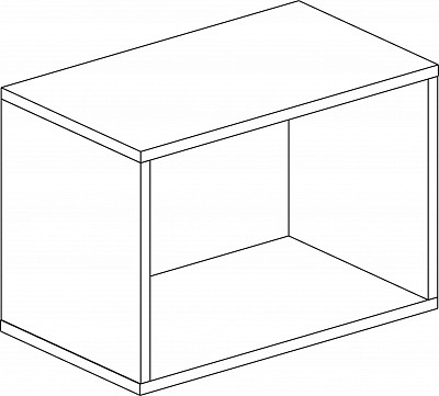 Шкаф 50 верхнее откр."Герда" (Ясень Таормино) /Gnt/Ep/М6 - 2
