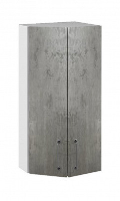 Шкаф высокий торцевой 400 левый "The Loft" (МДФ) (Бетон светлый) /DSV/Loft/ВПТ400L - 1