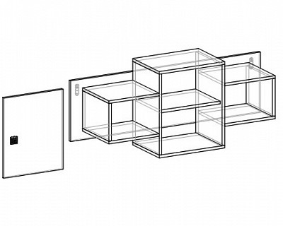 Полка навесная "Дженни" (Сосна астрид/Лайм) D/J - 2