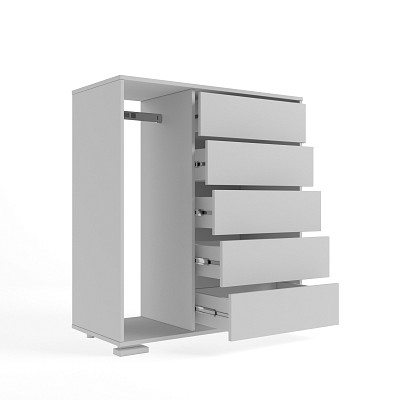 Комод-шкаф прав. "Лаворо" (Анкор белый/Ирис) D_Np - 2