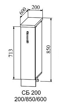 Столешница 200 "Йорк" (Кастилло темный) /DSV - 2