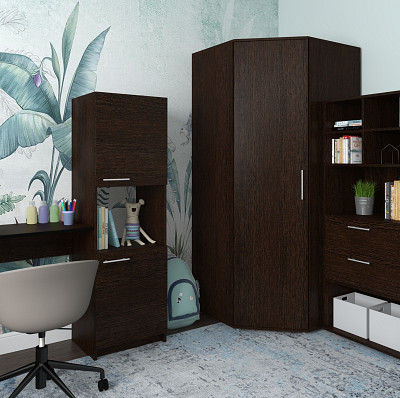 Шкаф угловой "Лаворо" (Венге/Венге) D_Mi