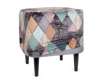 Банкетка квадро "Эмбер" (UNGARO MOTIVE/Венге) -Arb/Аз - 2