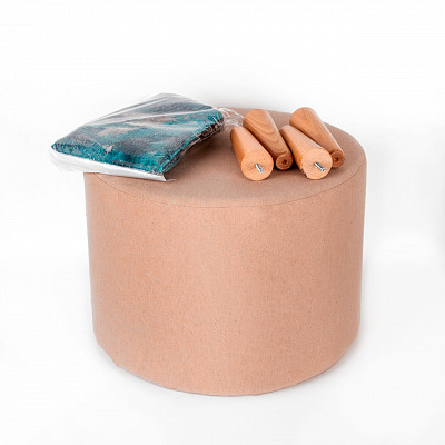 Банкетка круглая "Эмбер" (ALINA DELPHI/Бук) -Arb/Сп - 4