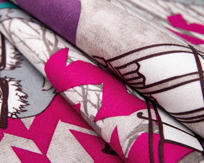 Банкетка круглая "Эмбер" (FILIN MAGENTA/Бук) -Arb/Сп - 2