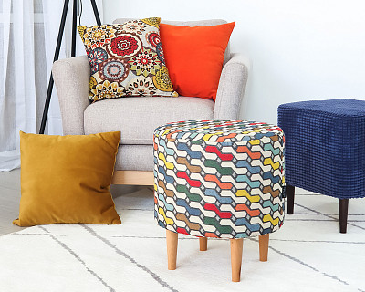 Банкетка круглая "Эмбер" (HISTORY BRIKS/Бук) -Arb/Сп - 3