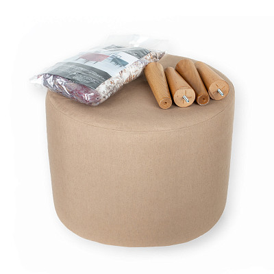 Банкетка круглая "Эмбер" (MARO VERDI/Бук) -Arb/Сп - 4