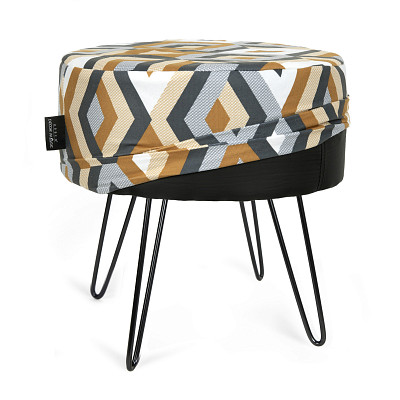 Банкетка ferro "Эмбер" (ESCADA OCHRE/Металл черный) -Arb/Мт - 2