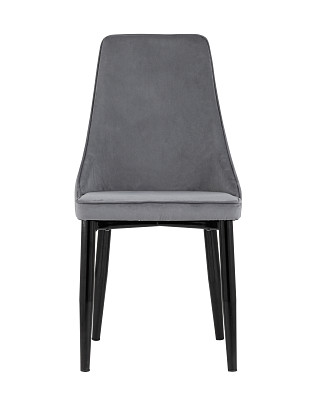 Стул "Ларс" (Велюр Серый/Металл Черный)/SG/Lrg - 2