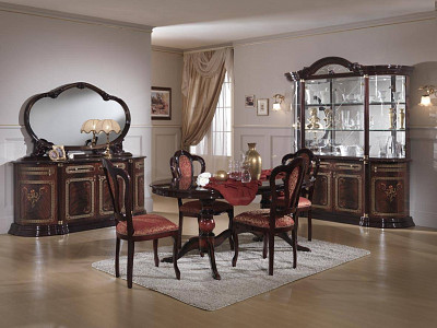 Витрина 1,87 "Виктория" (МДФ) (Могано глянец/Шелкография/Стекло) Dm/Rz - 2