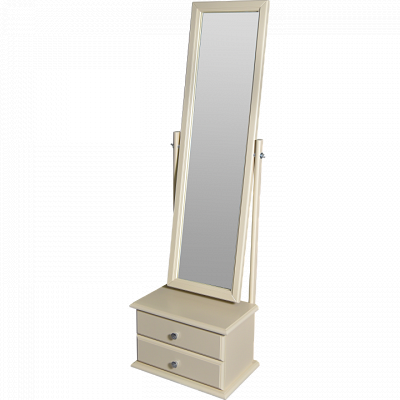 Зеркало с тумбой "Анри" (Дерево цвет Слоновая кость)Vr/Мдн - 1