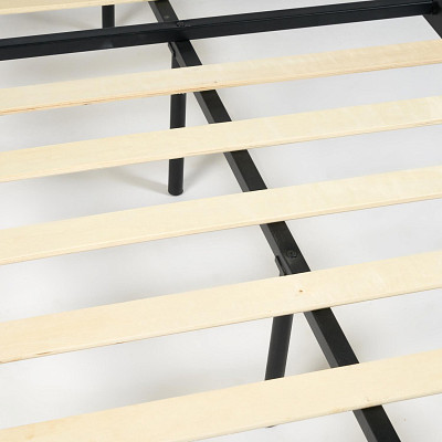 Кровать 900 с ортопед.осн. "Майя" (Металл Черный/Дерево цвет Красный дуб) Tch/14009 - 2