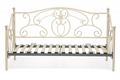 Кровать 900 с ортопед.осн. "Филлис" (Металл цвет Античный Белый) Tch/9073 - 3