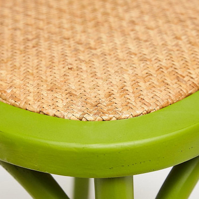 Стул "Прованс" (Дерево цвет Античный зеленый/Сиденье Ротанг) Tch/12835 - 3