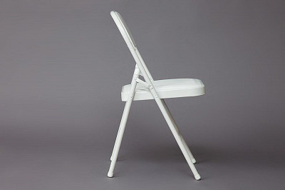 Стул складной "Фолд" (Экокожа Белая/Металл Белый) Tch/11729 - 4