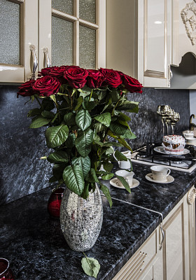 Тумба 400 с ящ."Маэстро" (МДФ) (Крем глянец/Патина/Лак) UgVr - 4