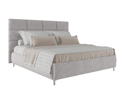 Кровать 200 мягк. Virginia (Велюр Opera Dove (AT) - 1