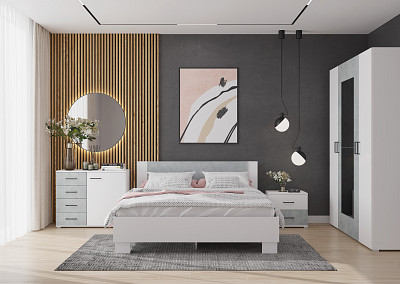 Тумба "Невада" (МДФ) (Белый/Бетон) /Gnt/Nv - 3