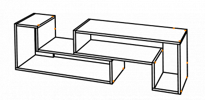 Набор полок настенных L "Смарт" (Крафт) /BTS/См2 - 3