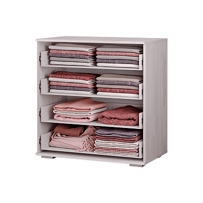 Комод "Ким" (Ясень белый/Белый глянец/Лакобель черный) /BTS/Км КМ-01 - 2