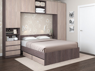 Шкаф навесной "Depo apart" (Анкор темный/Анкор светлый) D_Dp - 4