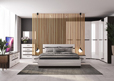 Шкаф угловой "Алисия" (МДФ) (Венге/Белый глянец) /Gnt/Вгс - 4