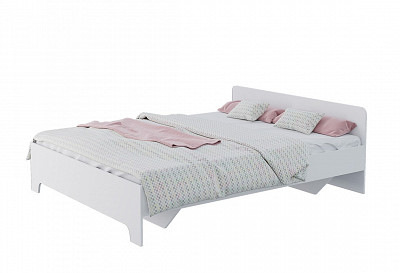 Кровать 1600 "Сандро" (Белый) /Gnt/Vr - 1