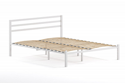 Кровать 1800 с ортопед.осн. стилл "Аллегро"(Металл белый)-Dmk/Ст - 3