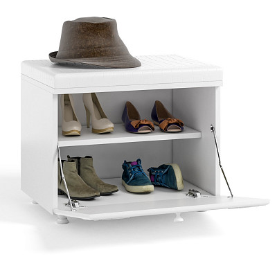 Тумба для обуви 0,6 "Римини"(МДФ)(Белый/Белое дерево)/Vs/ИТ-21 - 2