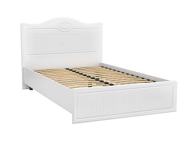 Кровать 1200 с ортопед.осн. "Леон"(МДФ)(Белый/Белое дерево)/Vs/МН-7 - 2