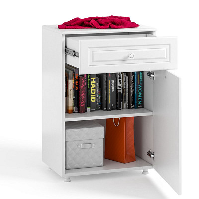 Тумба plus "Родос"(МДФ)(Белый/Белое дерево)/Vs/АФ-27 - 2