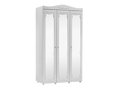 Шкаф 3х дверн. (560) L "Римини"(МДФ)(Белый/Белое дерево/Зеркало)/Vs/ИТ-55 - 4