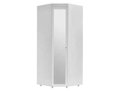 Шкаф угловой (560) "Леон"(МДФ)(Белый/Белое дерево/Зеркало)/Vs/МН-68 - 4