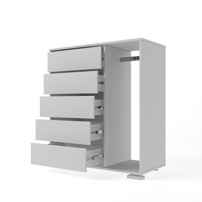 Комод-шкаф лев. "Лаворо" (Анкор светлый/Розовый кварц) D_Np - 2