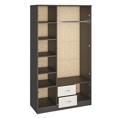 Шкаф 3-хдв. комб "Беверли" (Венге/Дуб белфорд/Зеркало) EsandwichИЦР-ШК-3 - 2