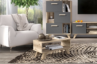 Стол журнальный "Сканди" (Дуб Каньон) -Kr/Scnd/Stzh - 3