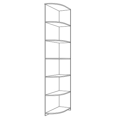 Стеллаж угловой "Марго" (Лиственница темная) -Kr/PrmN - 2